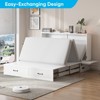 Mjkone Queen Murphy Bed with Mattress,Foldable Space-Saving Cube Cabinet Bed - 4 of 4