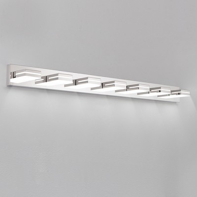 VYNXARIA Chrome Wall Lights, Modern 6-Light Vanity Fixture with Sleek Elegance