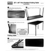 20" x 48" Folding Table Black - Plastic Dev Group - image 4 of 4
