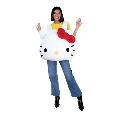 Hello Kitty Women's Plush Halloween Costume Bodysuit - Hyde & EEK! Boutique™ White One Size Fits Most