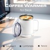 Maison Portable 131°F Smart Heating Mug with 15Watt Fast Wireless Qi Charger Base Stainless Steel 13oz for Home, Office & Travel – Makes A Great Gift - 3 of 4