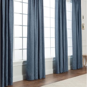 Chanasya 2pk Two Tone Textured Partial Room Darkening Window Curtain Panels - Set of 2 - 1 of 4