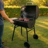 Grill Boss 30 Inch Barrel Charcoal Grill with Adjustable Grate, Large Cooking Area, Built In Temperature Gauge, and Durable Cast Iron Grates, Black - 4 of 4