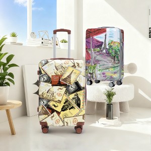YOOCOZZ 3-Piece Luggage Sets With Printed pattern,Spinner Wheels and Combination Lock - 1 of 4
