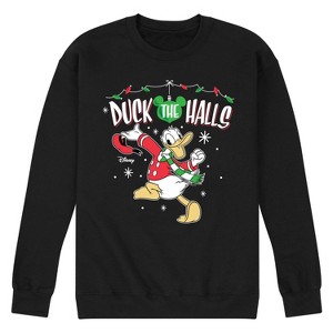 Men's - Disney - Duck The Halls Graphic Fleece Sweatshirt - 1 of 4