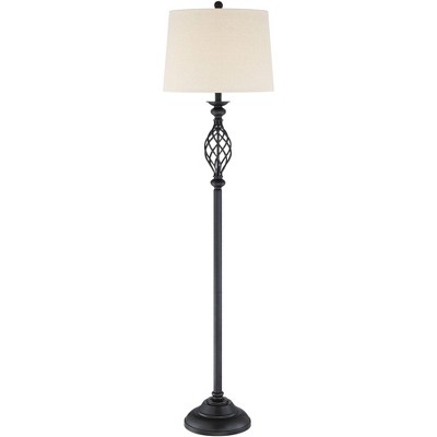 Black iron store floor lamp