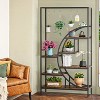 Resenkos Plant Stand,Flower Pot Holder Shelf Planter Display Shelving Unit,70.9" Tall Plant Stand, 7 Tier Flower Pots Display Rack with 6 Hooks Brown - 4 of 4