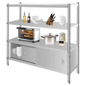 Stainless Steel Shelves,48x18x60 in Storage Shelf 4-Tier Heavy Duty Storage Rack - 1 of 4