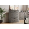 Farmhouse 5 Drawer Dresser for Bedroom, 43.3" Tall Chest of Drawers with Metal Handles, Rustic Wooden Dresser TV Stand, for Living Room, Hallway - 4 of 4