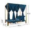 Christopher Knight Home Leaverton Outdoor Acacia Wood 2 Seater Adjustable Daybed with Curtains - 2 of 4