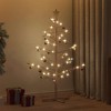 vidaXL Wooden Christmas Tree with Stand Brown 49.2" Solid pine wood - 2 of 4