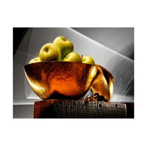 Trademark Fine Art -Joe Felzman Photography 'Apple In A Gold Bowl' Canvas Art - 1 of 4