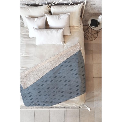 Holli Zollinger Stella Dot Blue Sherpa Fleece Blanket - Deny Designs