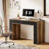 Tribesigns Modern Computer Desk with 2 Drawers, 47.24-Inch Wood Writing Desk with Storage - 4 of 4