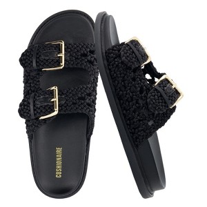 CUSHIONAIRE Women's Weaver Woven footbed sandal with +Comfort - 1 of 4
