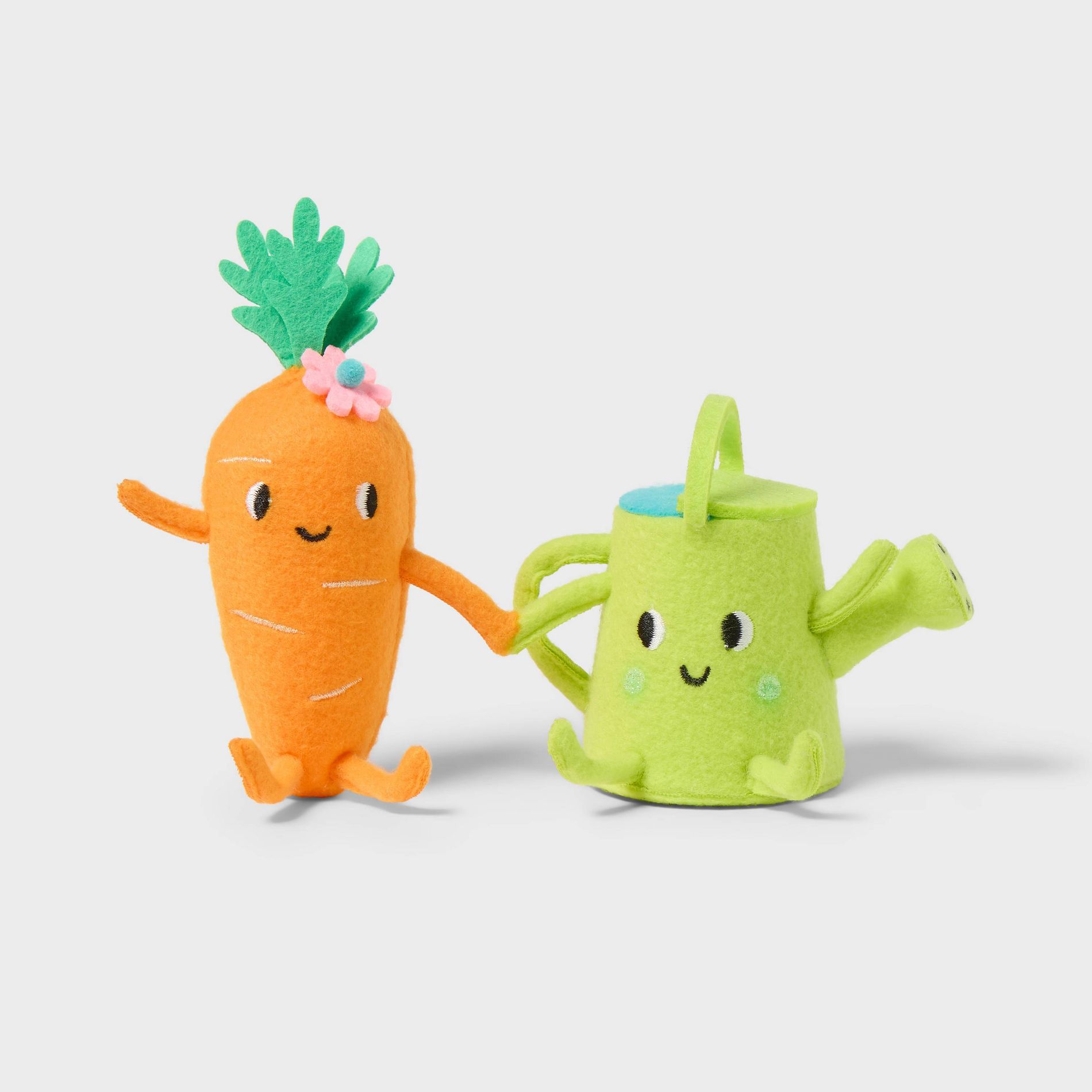 Carrot and Watering Can Duo Easter Decorative Felt Figural - Spritz™