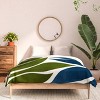 Deny Designs 3pc Full/Queen Modern Tropical Deep Woods Comforter and Pillow Sham Set Blue: Non-Woven, Machine Washable, Abstract Design - 3 of 4