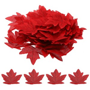 Unique Bargains Wedding Thanksgiving Halloween Decoration Artificial Maple Leaves 200 Pcs - 1 of 4