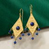 Ross-Simons Lapis Drop Earrings in 18kt Gold Over Sterling - 3 of 4