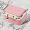 Paaaawaters Genuine Leather Mini Jewelry Box, Portable Vintage-Inspired Genuine Leather Coin Purse Jewelry Case with Kiss Lock - 3 of 4