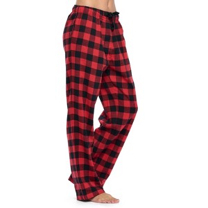 Ashford & Brooks Women's Super Soft Flannel Plaid Pajama Sleep Pants - 1 of 4