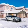EROMMY Canopy, Garage with Galvanized Steel Roof - 2 of 4
