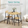Best Choice Products 3-Piece Mid-Century Modern Round Dining Set w/ 2 Chairs, Angled Legs - 3 of 4