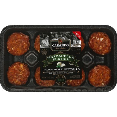 Carando Mozzarella Rustica Meatball - 16oz/8ct