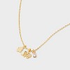 14k Gold Dipped Lucky Clover Cubic Zirconia Elephant Charm Necklace - Gold - image 4 of 4