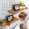RESTORE Trail Brown 24 in. Live Edge Wood Shelf (Wood Only) by Pipe Decor - 3 of 4