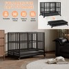 Large Heavy Duty Dog Crate, Metal Dog Cage Kennel Portable Crate Indoor/Outdoor with Double Door Lockable Wheels - 4 of 4