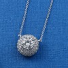 Pompeii3 Certified 3 1/2Ct Euro Diamond Pendant 14k Gold 18" Women's Necklace Lab Created - 2 of 3