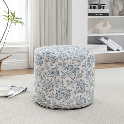 Wovenbyrd Hampton 19" Round Pouf Ottoman