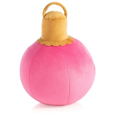 Shiraleah Pink Christmas Ornament Bauble Pillow, Small