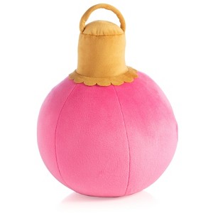 Shiraleah Pink Christmas Ornament Bauble Pillow, Small - 1 of 4
