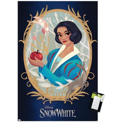 Trends International Disney Snow White: Live Action - Illustrated Snow White Unframed Wall Poster Print White Mounts Bundle 14.725" x 22.375"