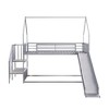 NicBex Twin over Twin Bunk Bed with Guardrail and Convertible Slide,House Loft Bed with Built-in Ladder,Noise Reduced Bunk Beds for Bedroom - 4 of 4