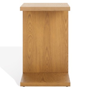 Kassia Wood C-Table - SFV2155A - Natural - Safavieh Couture - 1 of 4