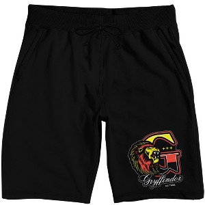 Harry Potter Gryffindor Adult Black Sleep Pajama Shorts - 1 of 3
