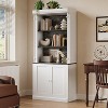 COZONY 2 Pcs 71" Tall Pantry Cabinet or Bookshelf, Freestanding Storage Cabinets with Hutch and Adjustable Shelves for Kitchen Dining Living Room - 4 of 4