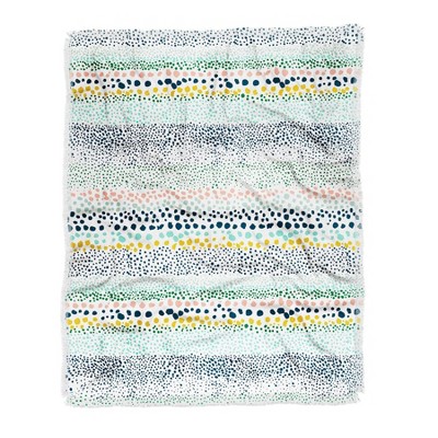 Ninola Design Little Dots White Woven Throw Blanket Blue - Deny Designs