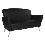 Loveseat with Chrome Legs Dillon Bonded Leather - OSP Home Furnishings