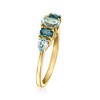 Ross-Simons 1.20 ct. t.w. Sky and London Blue Topaz Ring in 14kt Yellow Gold - 3 of 4
