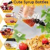 Set of 3 Syrup Bottles with Leak-Proof Lids Pour Spout for Coffee Syrups,Honey,Condiments,Olive Oil - 4 of 4