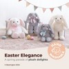 Bearington Lil' Mopsy The Stuffed Bunny Plush, 12 Inches Gray & Pink Easter Bunny with Soft Fur, Great Baby Gifts - 2 of 4