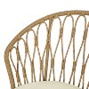 Sapphtopaz Patio Dining Chairs Set of 2 Rattan Patio Chairs with 2 Cushions for Patio, Outside, Living Room - 3 of 4