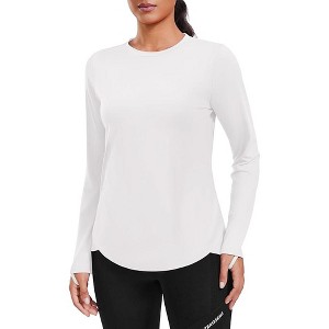 Pinspark Women Sun Shirt Long Sleeve Quick Dry Hiking Shirts with Thumbholes UPF 50+ Workout Tops for Outdoor Running - 1 of 4