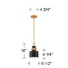 Possini Euro Design Courtney Black Burnished Brass Mini Pendant Light 6 1/2" Wide Modern for Dining Room House Foyer Kitchen Island Entryway Bedroom - 4 of 4