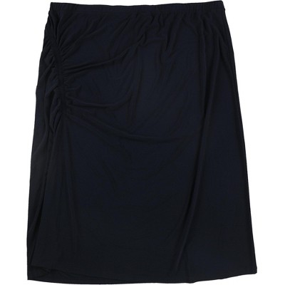 Tommy Hilfiger Womens Side Ruched Midi Skirt