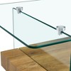 Maggift Patio End Tables, Modern Style Rectangular Dining Table, Glass Table Top, Suitable for Dining Room, Office, Lounge, Brown, 43.3"*23.6"*16.7" - 2 of 4